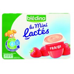 MINILACTE FRAISE 6X55G BLEDINI