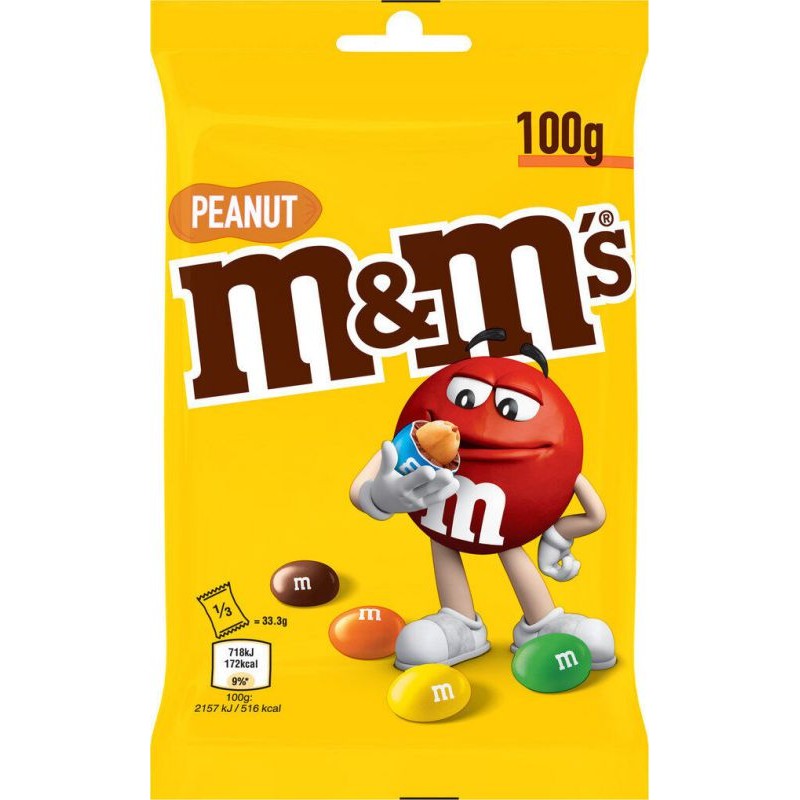 M&M'S CACAHUETE 100GR M&M'S CACAHUETE 100GR