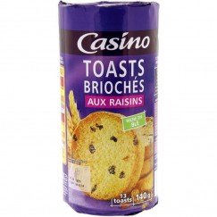TOAST BRIOCHE RAISINS 140G CO