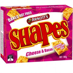 SHAPES CHEESE/BACON 180G ARNO