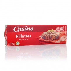 RILLETTE PUR PORC 3X78G CASINO