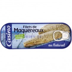 FILET MAQUERAU NATUREL 176G CO