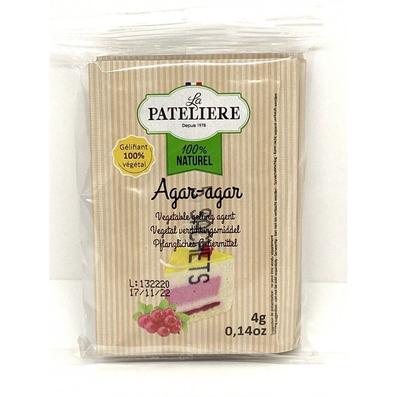 La Pateliere Agar-Agar Bio Gelifiant Vegetal 5x4g 