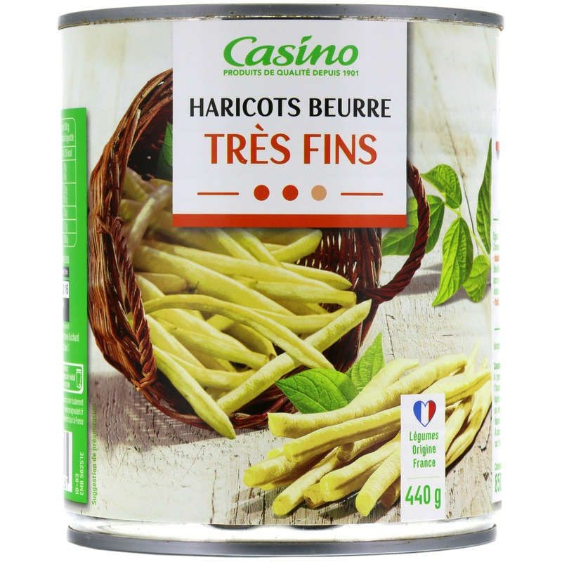 HARICOT BEURRE TF 440G CO HARICOT BEURRE TF 440G CO
