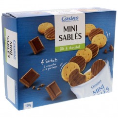 MINI SABLE NAPPEE CHOC LT 160G