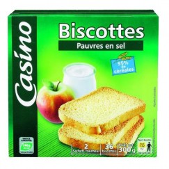 BISCOTTE S/SEL CO 36T 300G