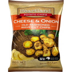 CHIPS CHEESE ONION 150G HEARTL