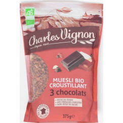 MUESLI BIO CROUST.3CHOC 375G